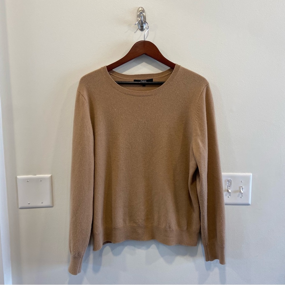 Quince Tan Crew Neck Sweater
